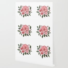 Spring roses bouquet - vintage Wallpaper