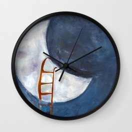 If I Could Rest on the Moon Wall Clock