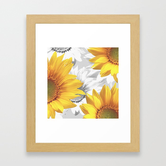 Sunflower Bouquet #decor #society6 #buyart Framed Art Print