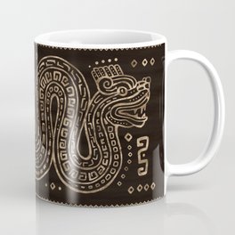 Aztec Double-headed serpent Coffee Mug | Graphicdesign, Animal, Doubleheaded, Cavepainting, Snake, Minimal, Simple, Rough, Aztecart, Tribal 