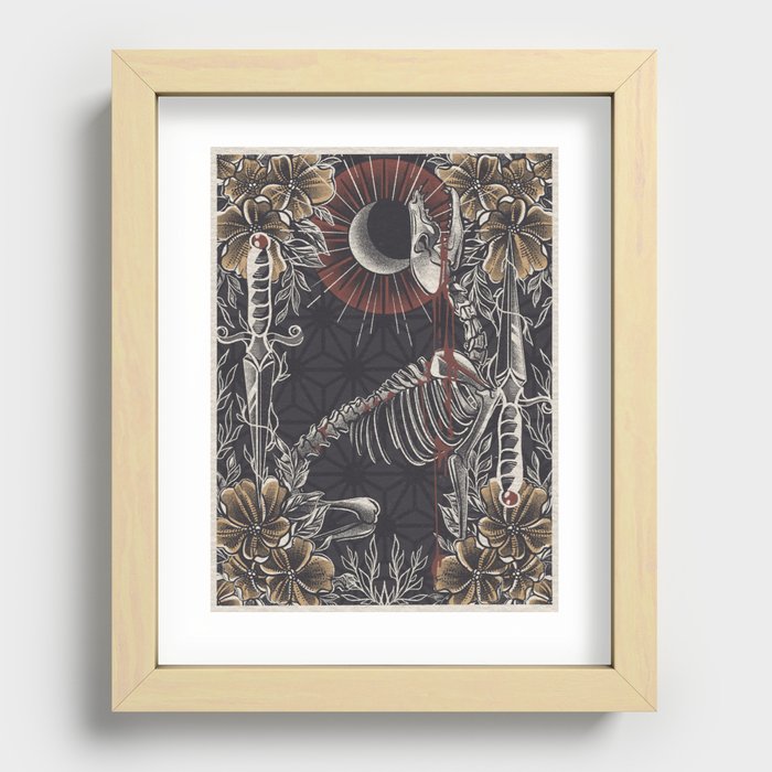 The lonely howl Recessed Framed Print