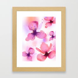 Pink Orchids Framed Art Print