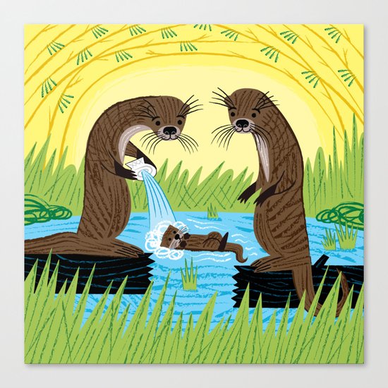 An Otter's Paradise Canvas Print
