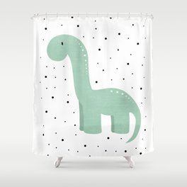 little brachiosaurus Shower Curtain