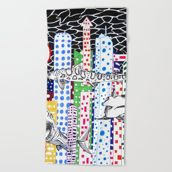 Sharknado Beach Towel