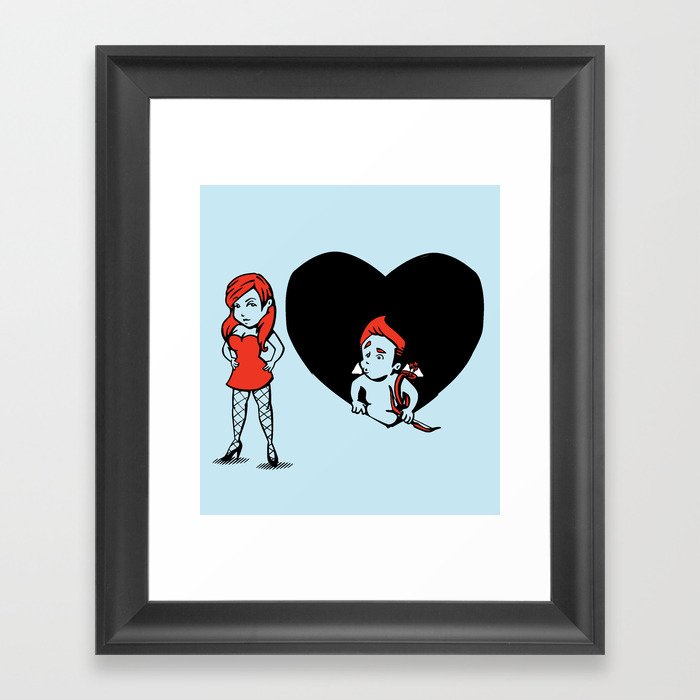 Finding Love. Framed Art Print
