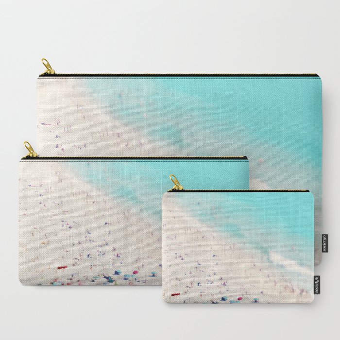 Must Have Carry All Pouch Beach Love Aerial Beach Crowded Beach Pastel Ocean Sea Travel Photography By Ingrid Beddoes Photography Set Of 3 Soc From Society6 Earth Shop