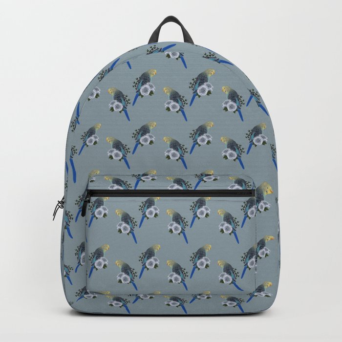 Blue and Yellow Budgerigar Backpack