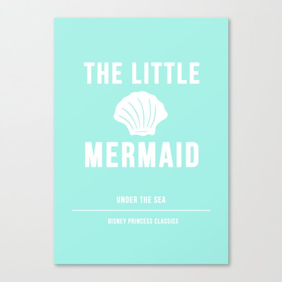 Disney Princesses: The Little Mermaid Minimalist Canvas Print