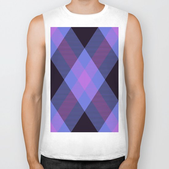 Tartan Pattern Biker Tank