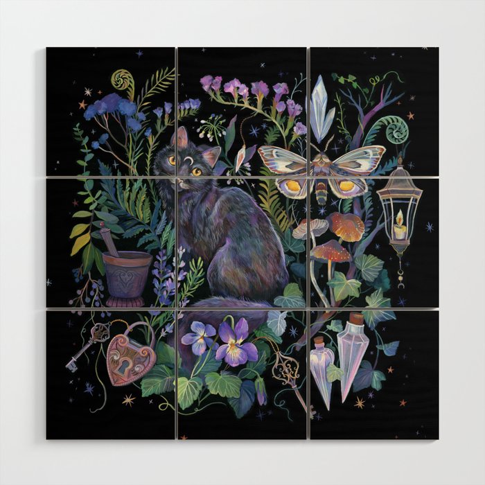 Witch Potion Garden Wood Wall Art