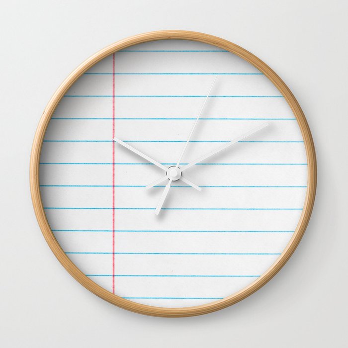 lined paper Wall Clock