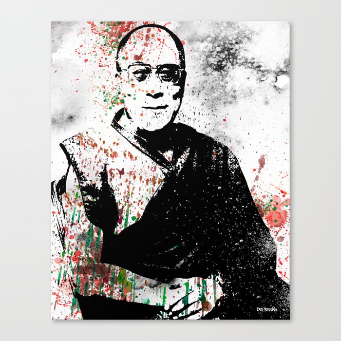 Dalai Lama-Watercolor Canvas Print