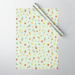 Merry Citrus - Green Wrapping Paper