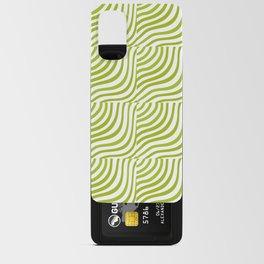 Retro Modern Green Striped Shells  Android Card Case
