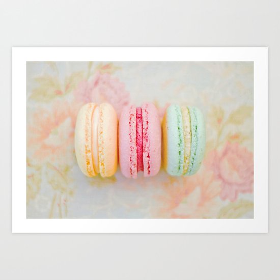 Happy Macarons Art Print