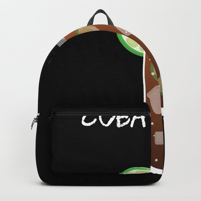 Cuba Libre Cocktail Drink On Black Background High Definition Illustration Backpack By Fogsj Society6