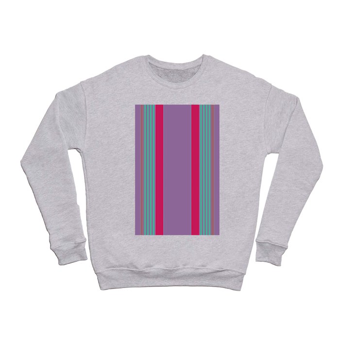 Vertical Blue Pink Lines Crewneck Sweatshirt