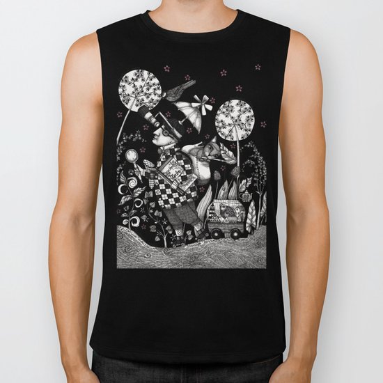 Mr. Hat goes to the Park Biker Tank
