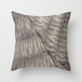 Decorative light brown fern Throw Pillow