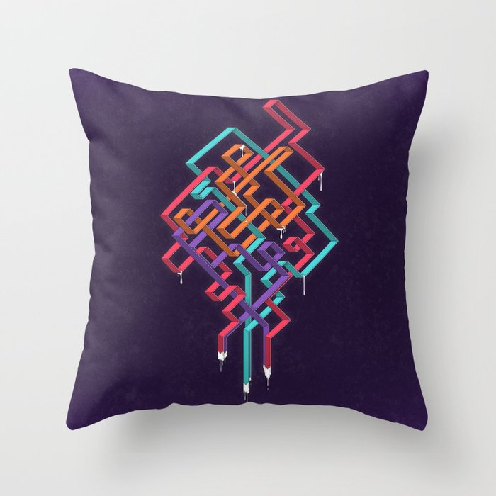 Weaving Lines Throw Pillow