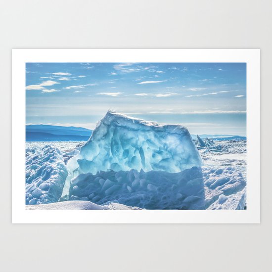 Pressure ridge of lake Baikal Art Print
