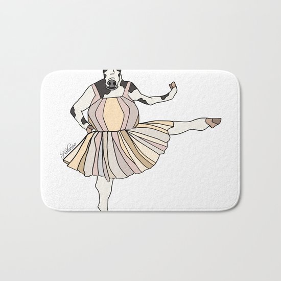 Cow Ballerina Tutu Bath Mat