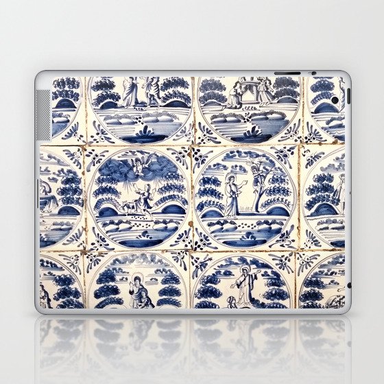 Dutch Delft Blue Tiles Laptop & iPad Skin
