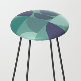Geometry color arch shapes composition 4 Counter Stool