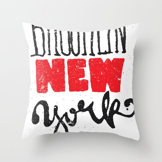 Brooklyn New York Throw Pillow