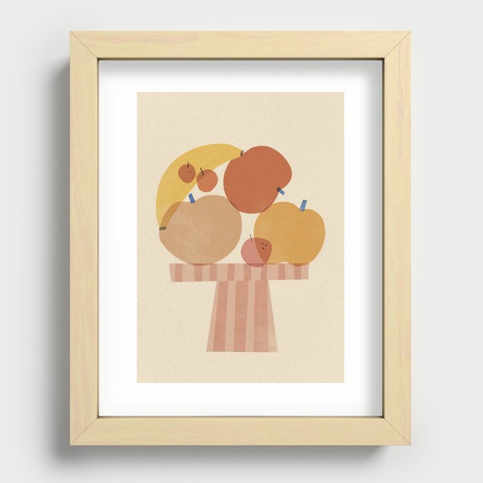 Fruits on the plate Recessed Framed Print