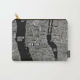 Cool New York city map with street signs Carry-All Pouch