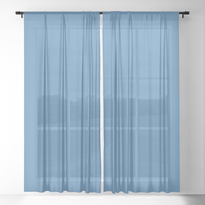 Hideout Blue Sheer Curtain