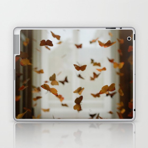 Roomful of butterflies magical realism fantasy color portrait photograph / photography Laptop & iPad Skin