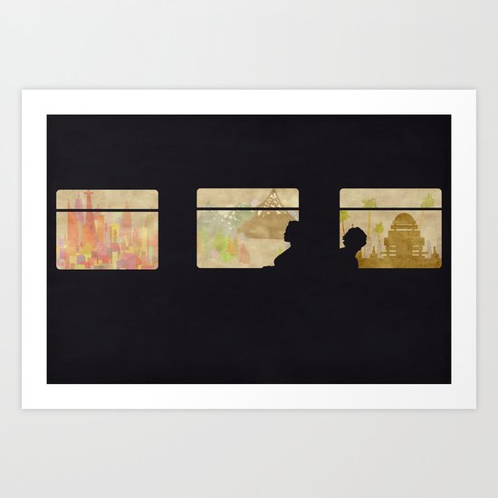 Travelling without moving Art Print