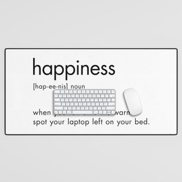 Happiness Definition Desk Mat