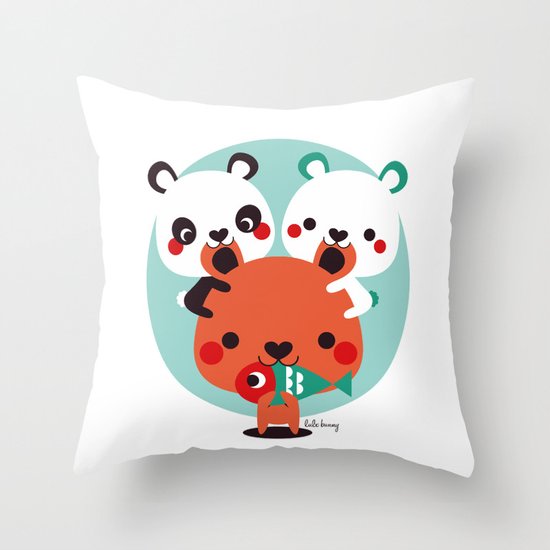 Un montón de osos Throw Pillow