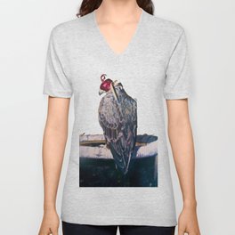 Gyrfalcon - falcon painting V Neck T Shirt