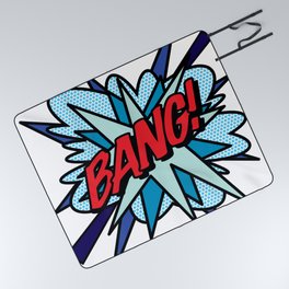 BANG Comic Book Flash Pop Art Cool Typography Picnic Blanket