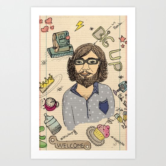 Le barbu Art Print