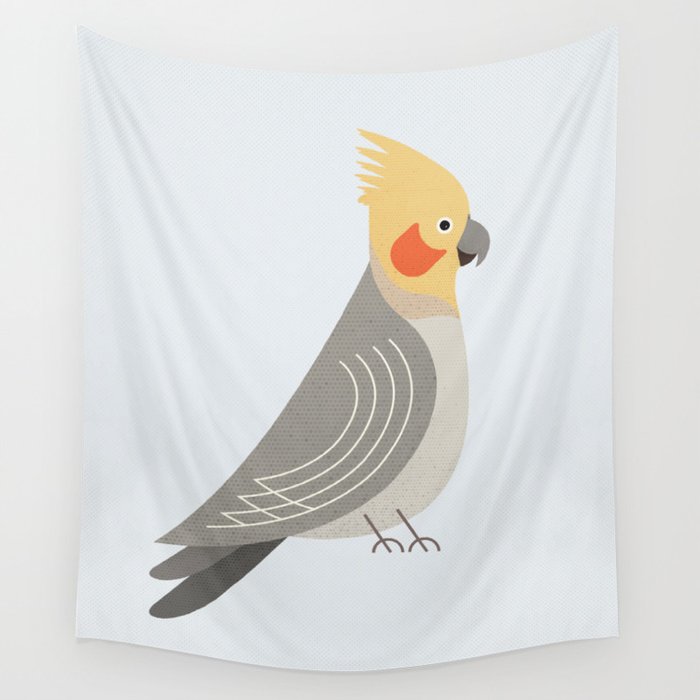 Whimsy Cockatiel Wall Tapestry