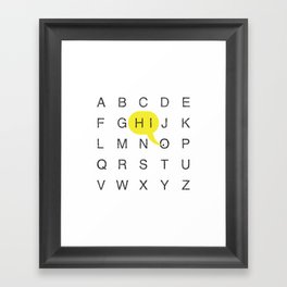 Hi Alphabet Framed Art Print