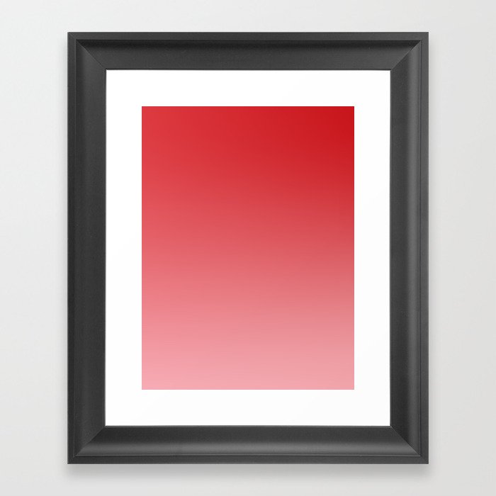 28  Red Gradient Aesthetic 220521 Valourine Digital  Framed Art Print