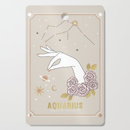Aquarius Zodiac Sign Cutting Board