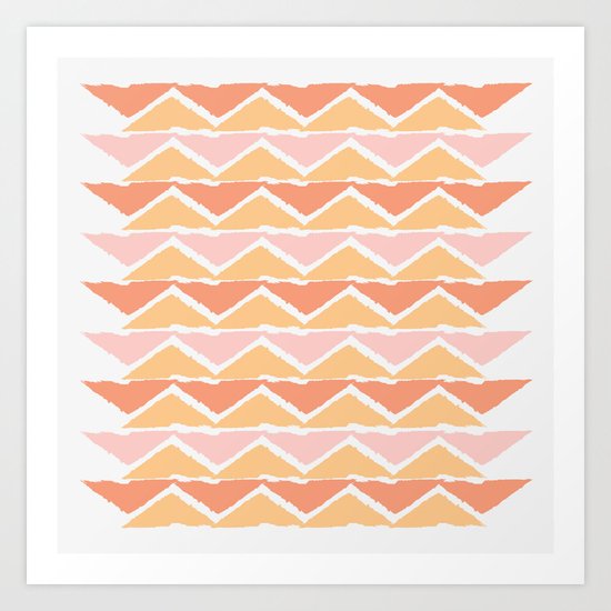 triangle sunset Art Print
