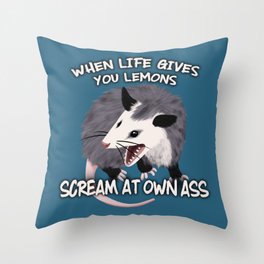 Possum Wisdom Throw Pillow