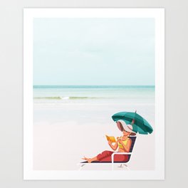 Beach read Art Print