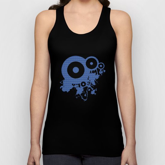 pattern blue 7 Unisex Tank Top