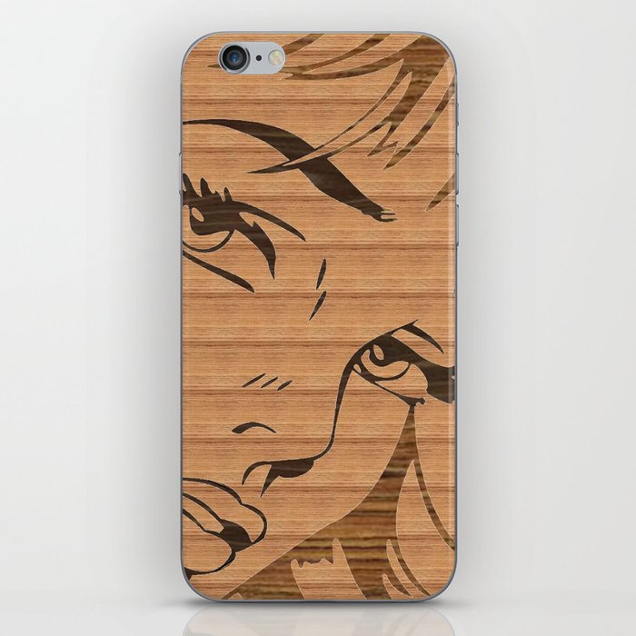 RoyL GIRL in wood, (Roy Lichtenstein.) iPhone Skin