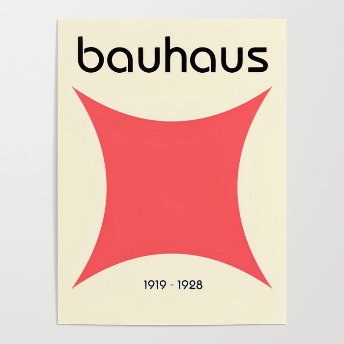Bauhaus Vintage Posters Pink Beige Poster